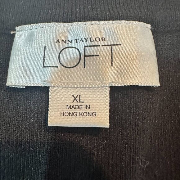 Ann Taylor Loft Black Scoop Neck Sleeveless Pullover Vest/Top, Size XL - Picture 10 of 11